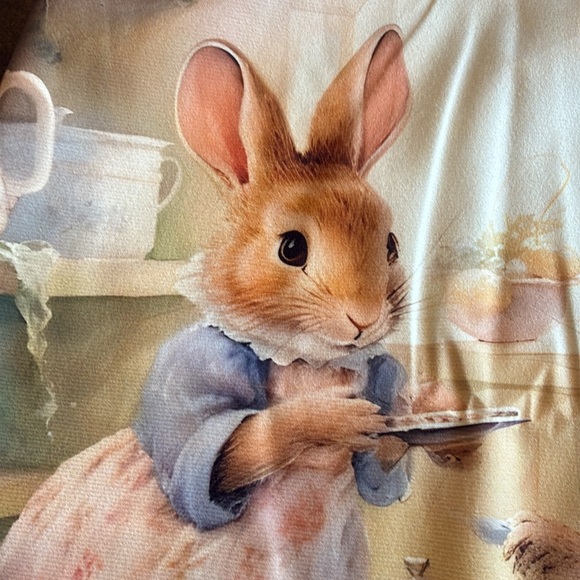 NEW Beatrix Potter Peter Rabbit inspired tea party throw pillow cover nursery - Picture 8 of 13